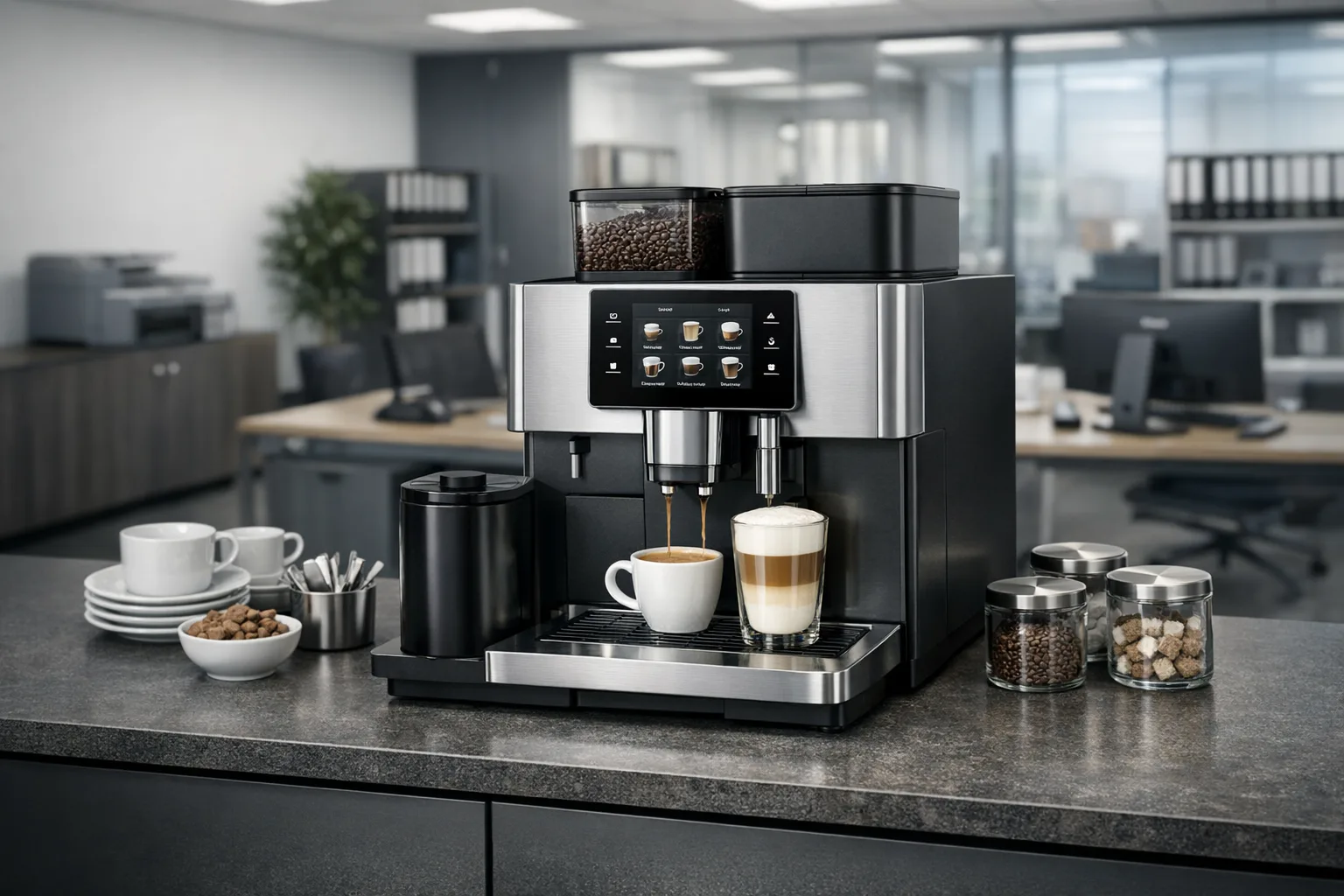 Buero-Kaffeevollautomaten kaufen: Leistungsstarke Geraete fuer den Arbeitsalltag