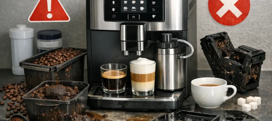 Expertenrat: Haeufige Fehler bei Kaffeevollautomaten vermeiden und richtig bedienen