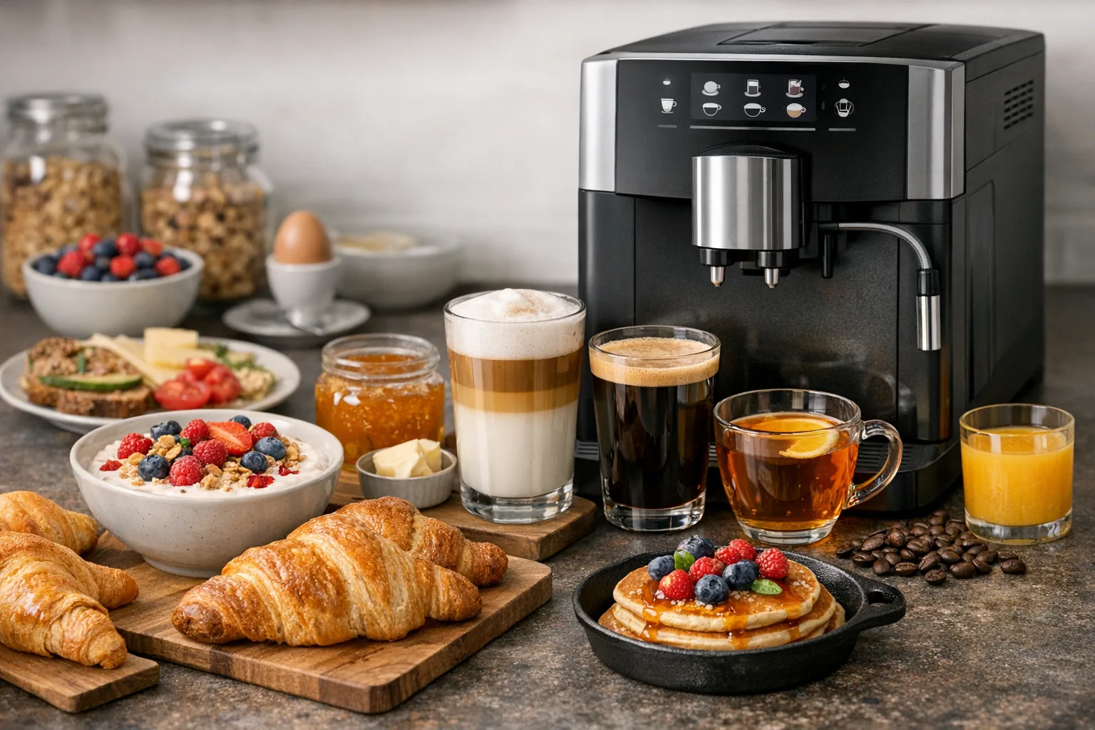 Fruehstuecksrezepte mit dem Kaffeevollautomat: Heissgetraenke fuer den perfekten Start