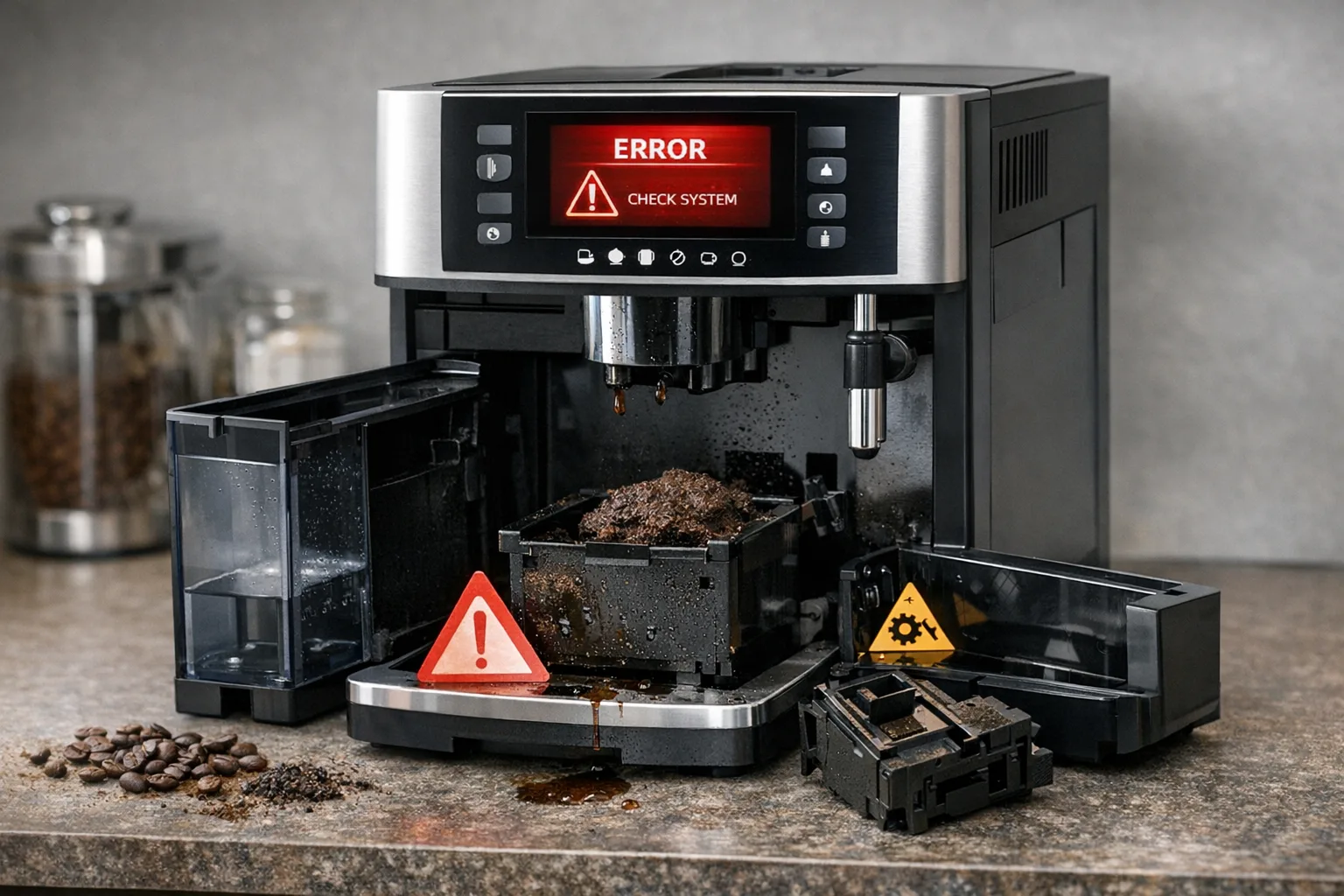 Kaffeevollautomat Fehlermeldungen verstehen und schnell beheben