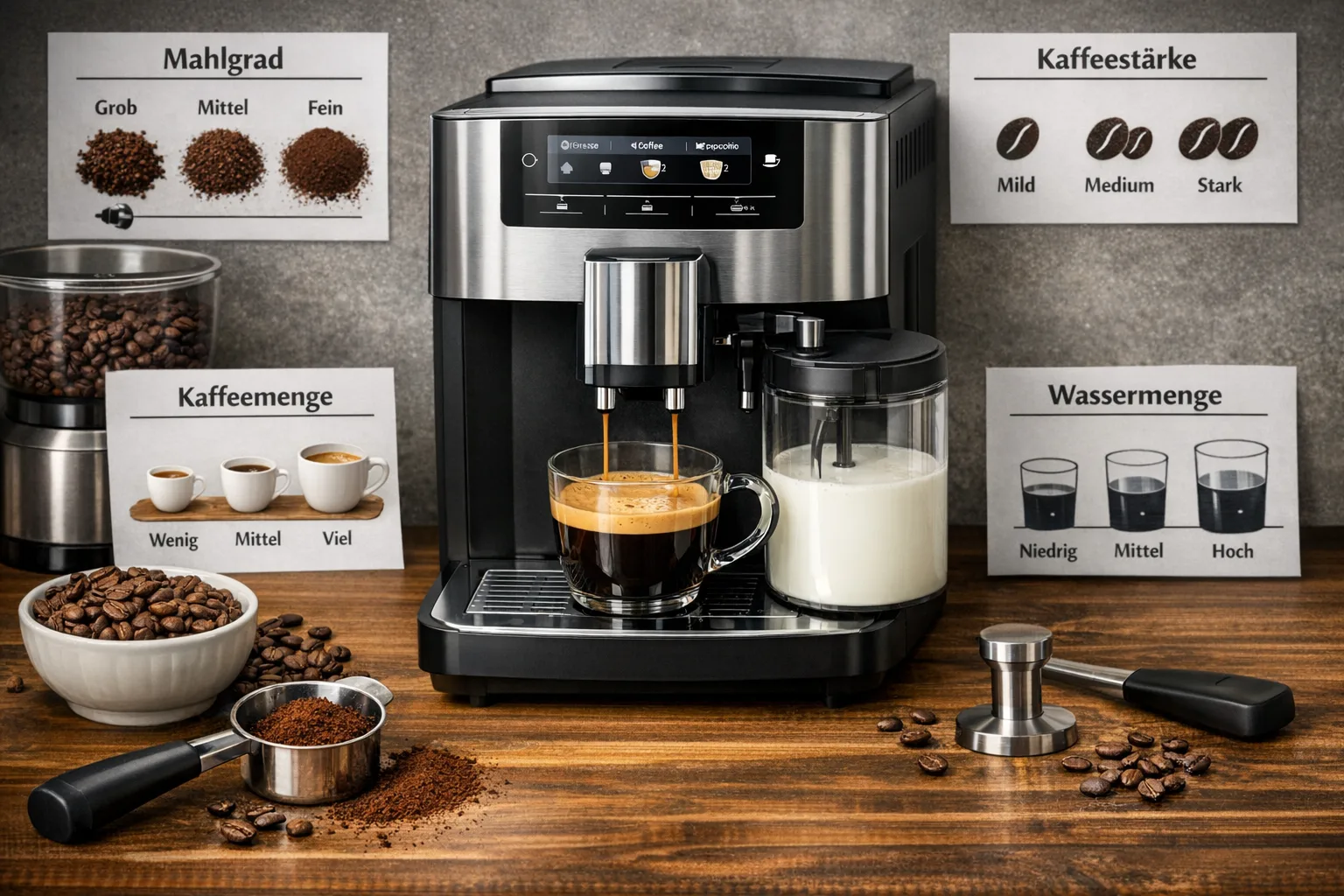 Kaffeevollautomat richtig einstellen: Anleitung fuer perfekte Kaffeezubereitung zuhause