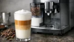 Latte Macchiato mit Milchschaum vom Kaffeevollautomat