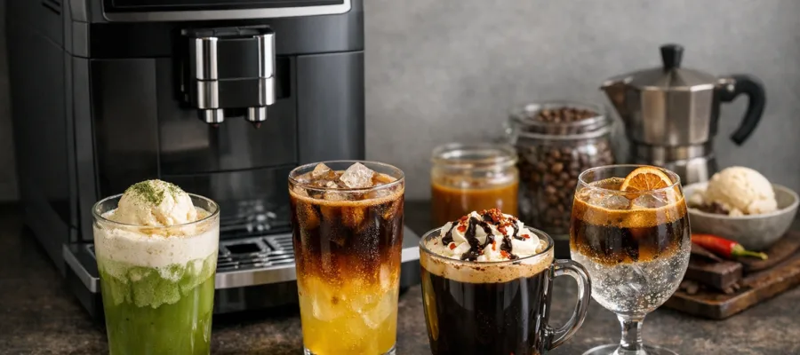 Ungewoehnliche Kaffeegetraenke mit dem Kaffeevollautomat selbst gemacht